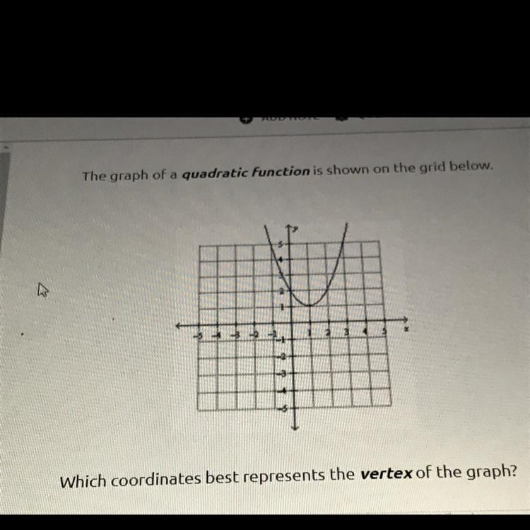 The graph of a quadratic function is shown on the grid below.-example-1