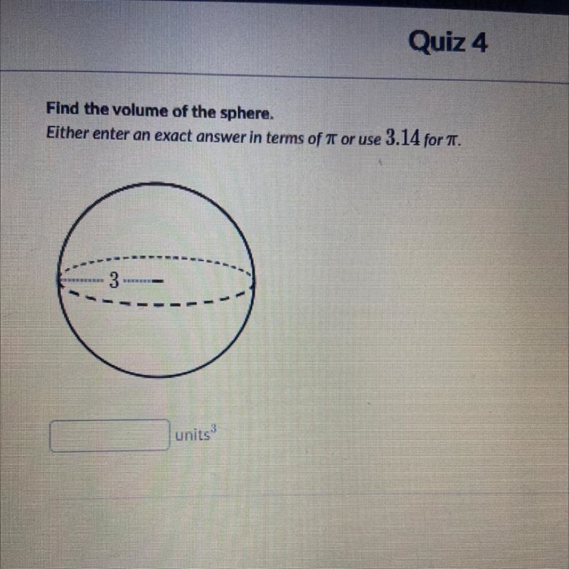 Find the volume of the sphere need help-example-1