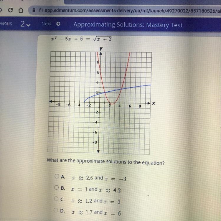 Plato algebra 2 approximating solutions help please asap-example-1