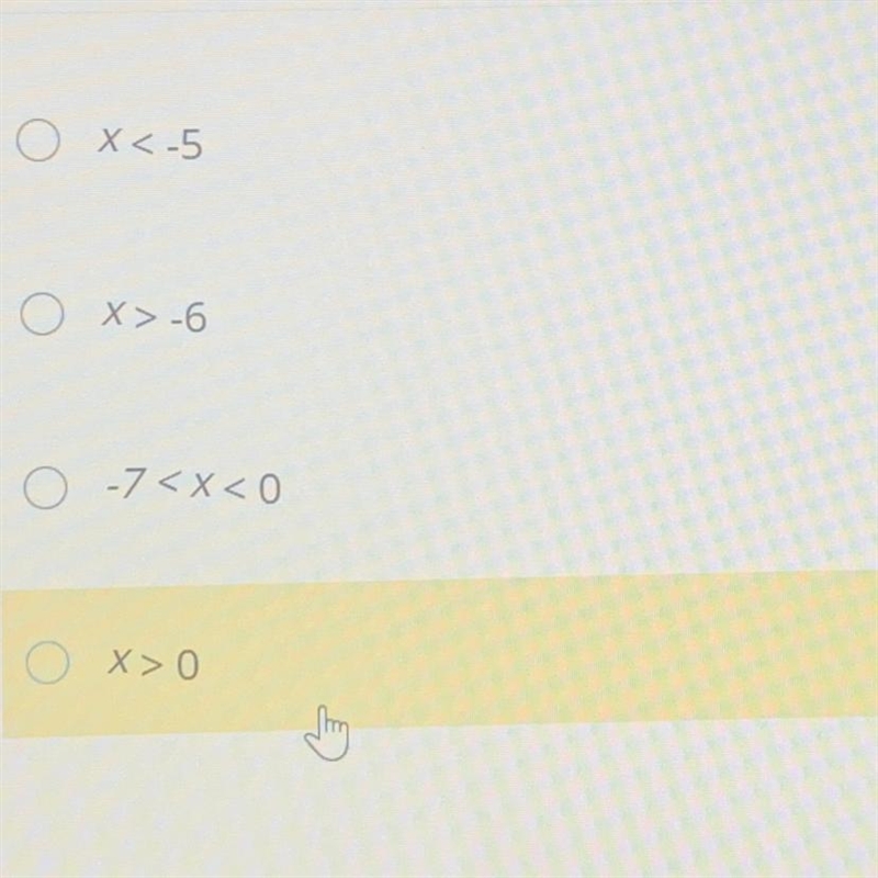 Find the interval in which y= x2 + 4 is increasing-example-1