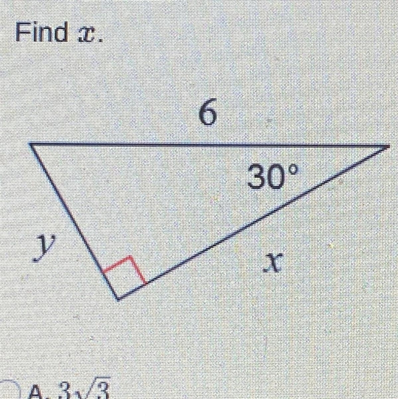 Find x on this triangle-example-1