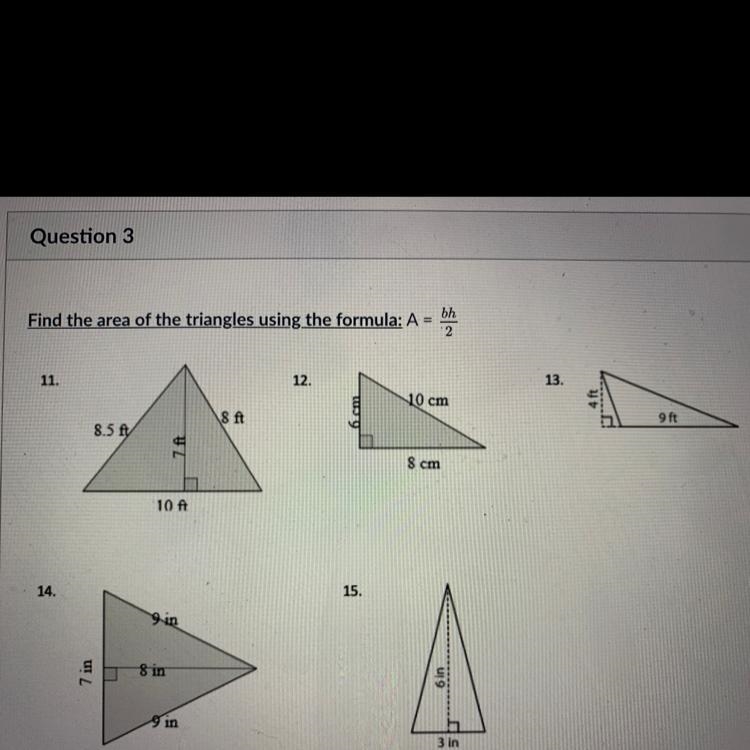 Find the area of these triangles please! Greatly appreciated if you do.-example-1