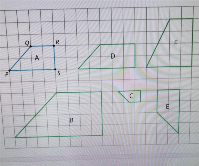 Which of the polygons are similar to polygon a ​-example-1