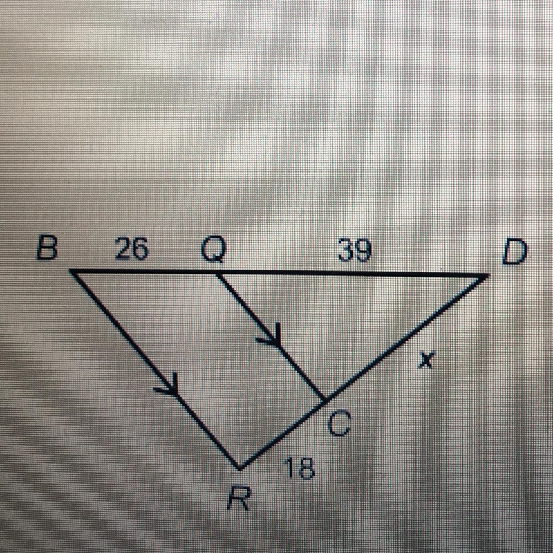 What is the value of x? Enter your answer in the box. units-example-1