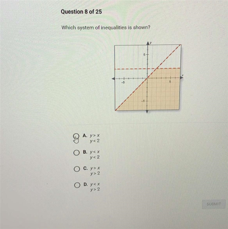 Which system of inequalities is shown-example-1