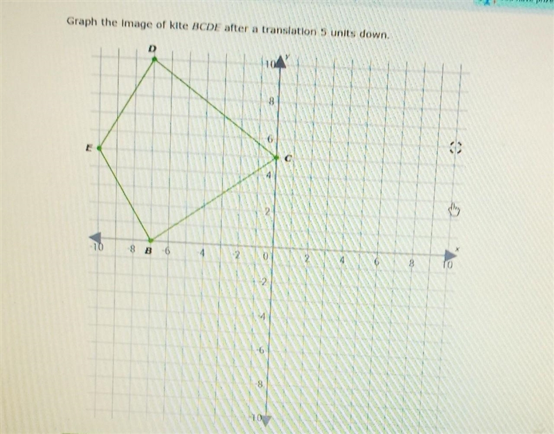 Graph the image of Kite BCDE after a translation 5 units down.​-example-1