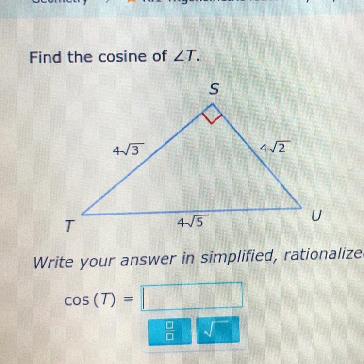 Need Help ASAP ! Topic is trigonometric ratios.-example-1