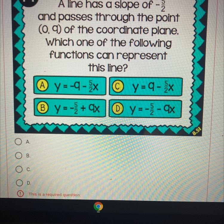 A liner has a slope of...-example-1