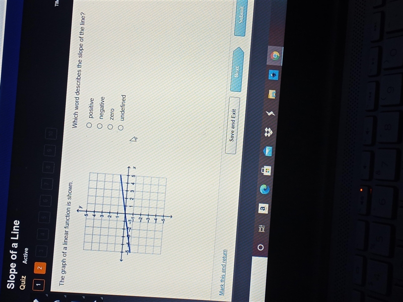 What word describes the slopes of the line-example-1