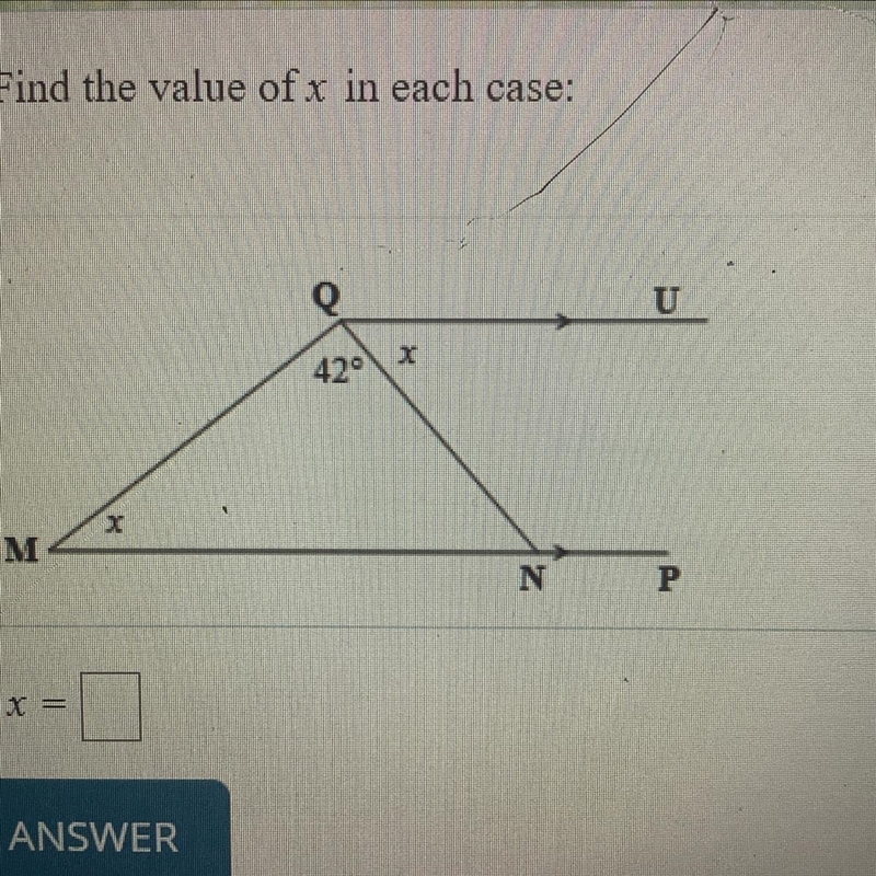 Find the value of x in each case:-example-1