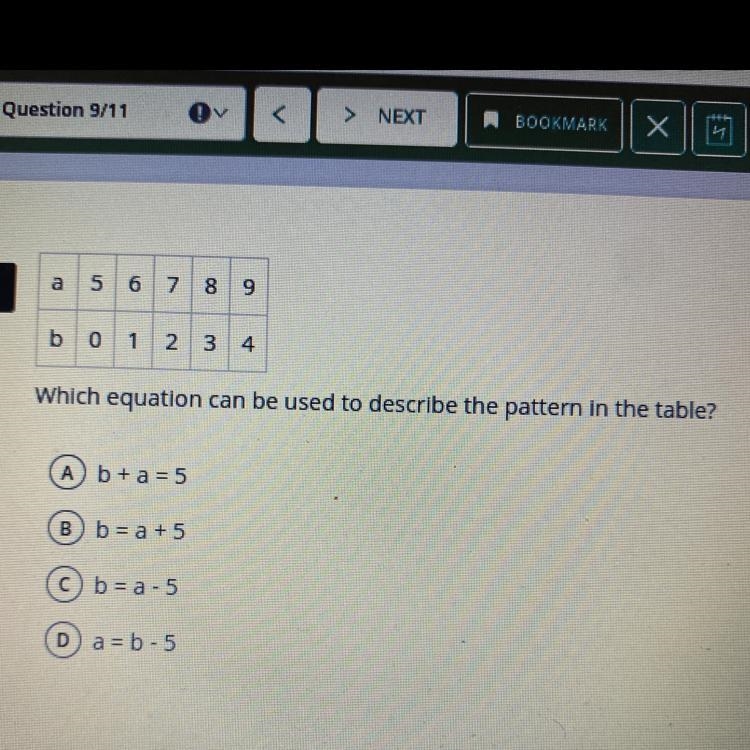 Which equation can be used to describe the pattern in the table￼￼￼-example-1