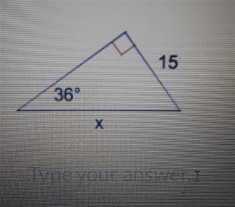 Solve for the indicated side or angle ​-example-1