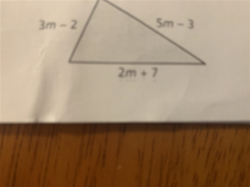 Write an expression that represents the perimeter of the triangle.-example-1