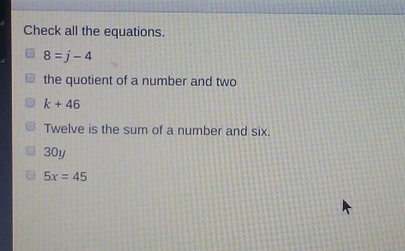 Check all the equations! please help​-example-1