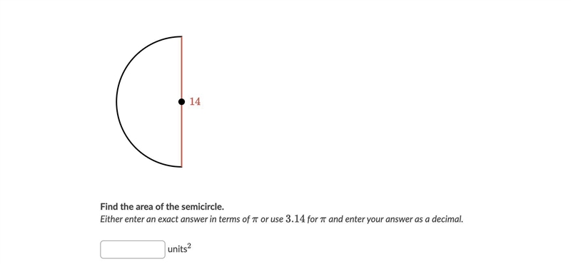 Find the area of the semicircle.-example-1