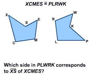 Which side in PLWRK corresponds to XS of XCMES A. PK B. WK C. RL D. RW-example-1