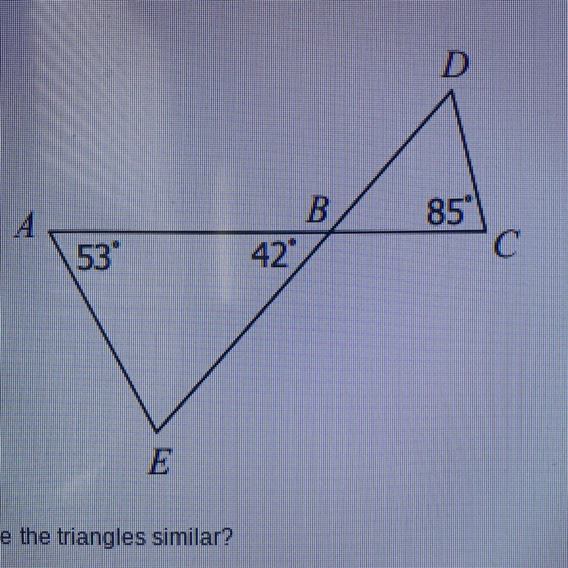 Are the triangles similar? 1.These triangles are not similar. 2.These triangles are-example-1