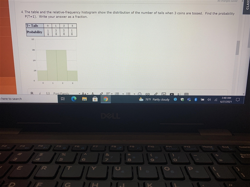 ASAP PLEASE!!The table and the relative frequency histogram show the distribution-example-1