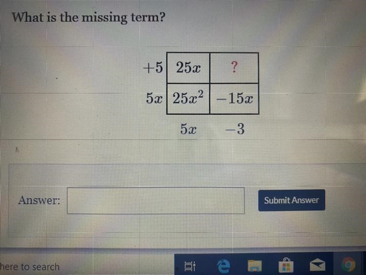 What is the missing term?-example-1