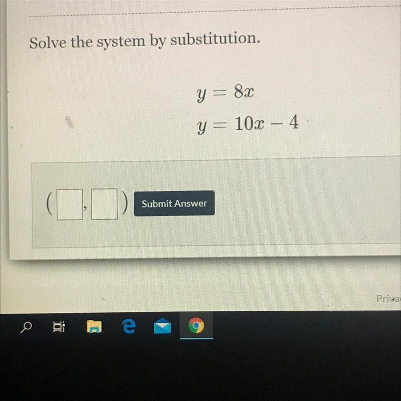 Solve the system by substitution....-example-1