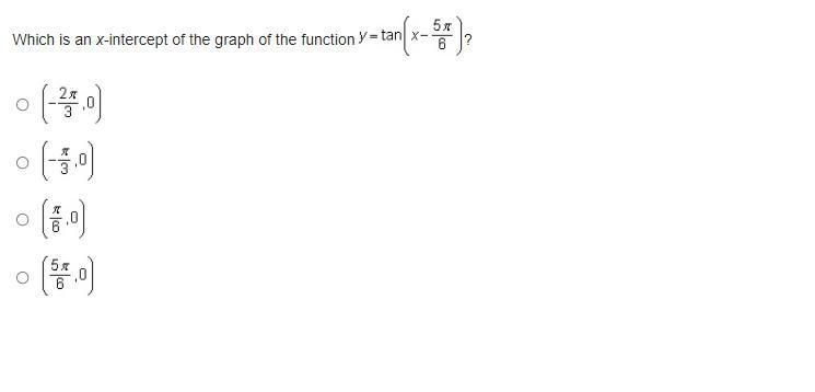 Which is an x-intercept of the graph of the-example-1