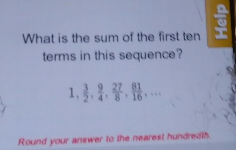 What is the sum of the first 10 terms in the sequence 1, 3/2, 9/4, 27/8, 81/16​-example-1