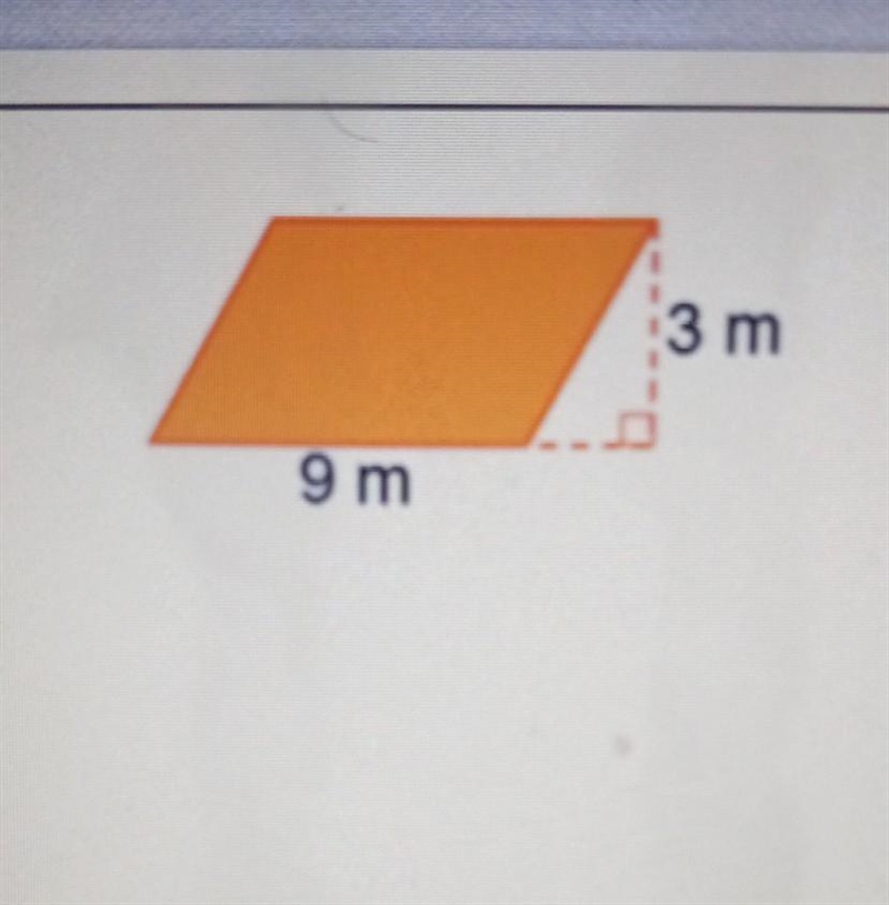 Find the area of the parallelogram in square meters​-example-1