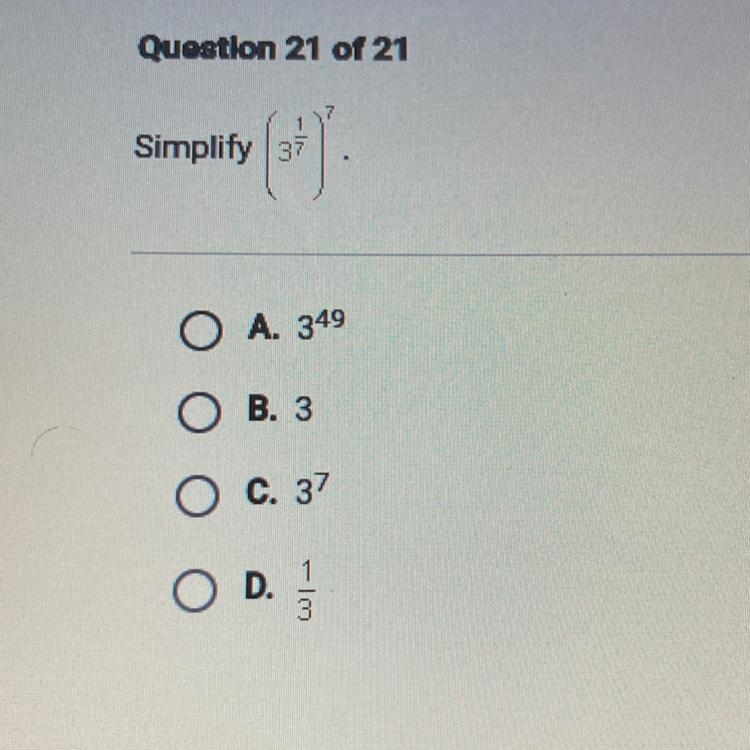 Question: Simplify (3 1/7)^7-example-1