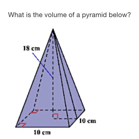 What is the volume of a pyramid below? 600 cm^3 750 cm^3 900 cm^3 1800 cm^3-example-1