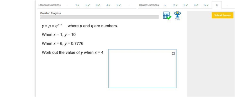 Work out the value of y when x = 4 30 points-example-1