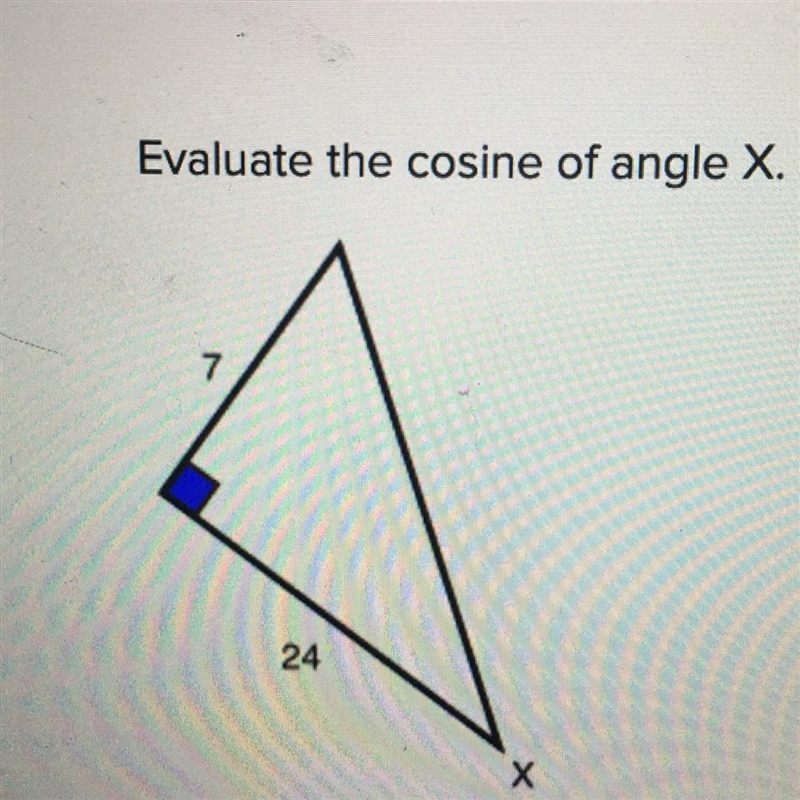 Evaluate the cosine angle X please !-example-1