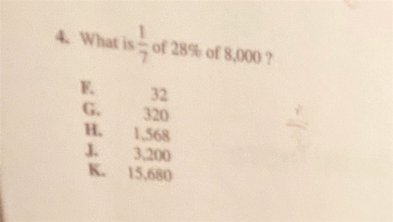 What is 1/7 of 28% of 8,000-example-1