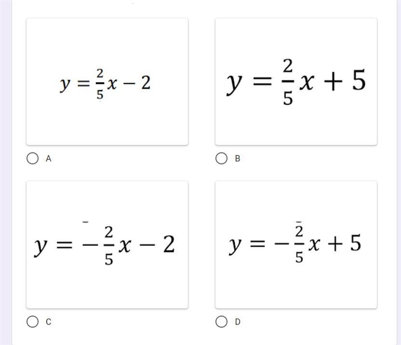 Which equation represents the line shown on the coordinate grid below?-example-2