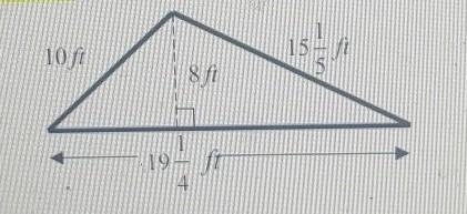 BEEN STUCK FOR A WHILE PLEASE HELP!! Find the perimeter and area for the triangle-example-1