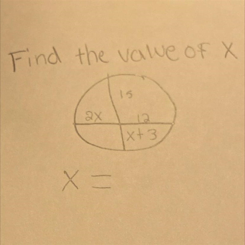 Help with find Find the value of x-example-1