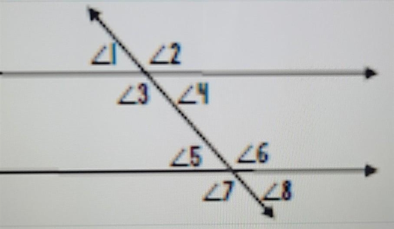 Which of the following is not True. A. Angle 1 and Angle 8 are alternate exterior-example-1