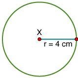 What is the diameter of X? 12 cm 4 cm 8 cm 2 cm-example-1