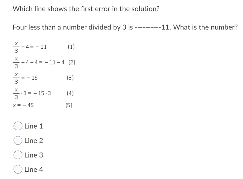 Which line shows the first error in the solution?-example-1