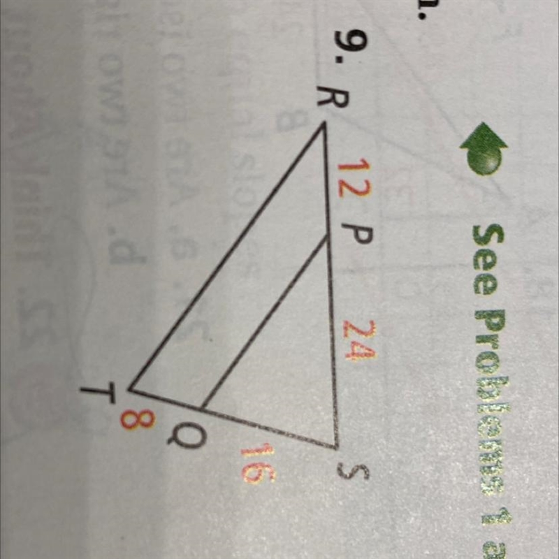 Is this triangle not similar because it only has two proportional sides?-example-1