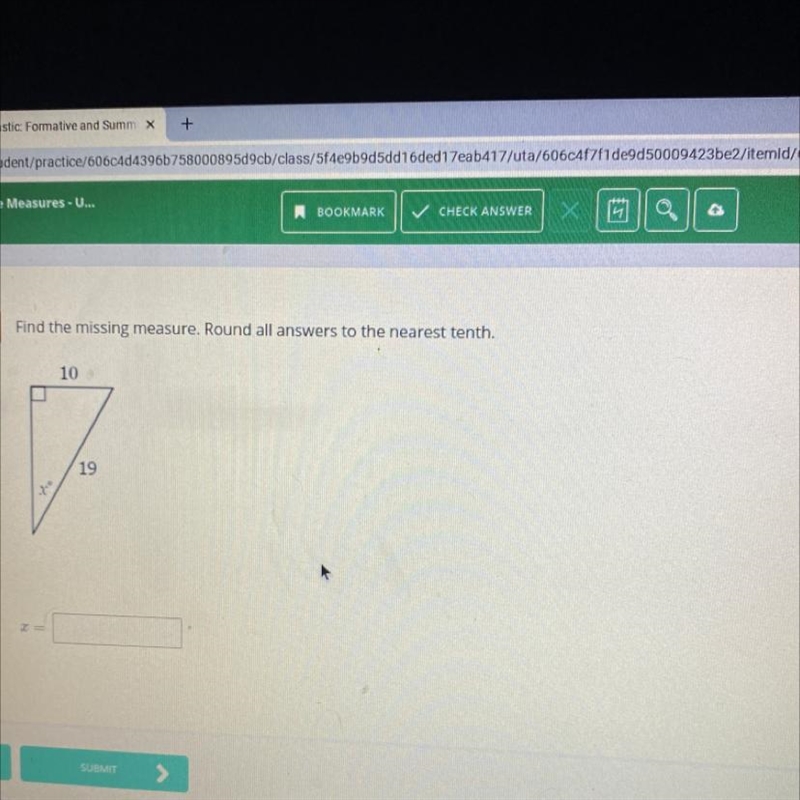 Find the missing measures using trig-example-1