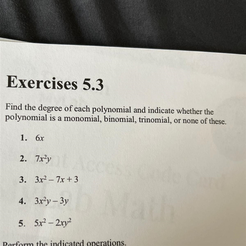 Find the degree of each polynomial and indicate whether the polynomial is a monomial-example-1