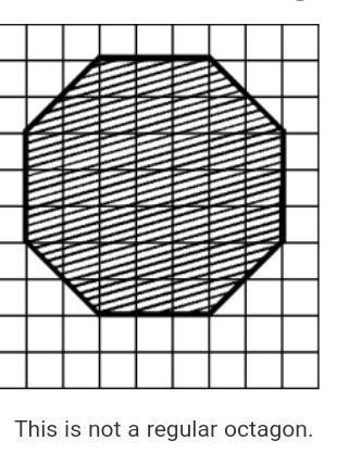 Each square on the grid represents 1 square yard. What is the area of the octagon-example-1