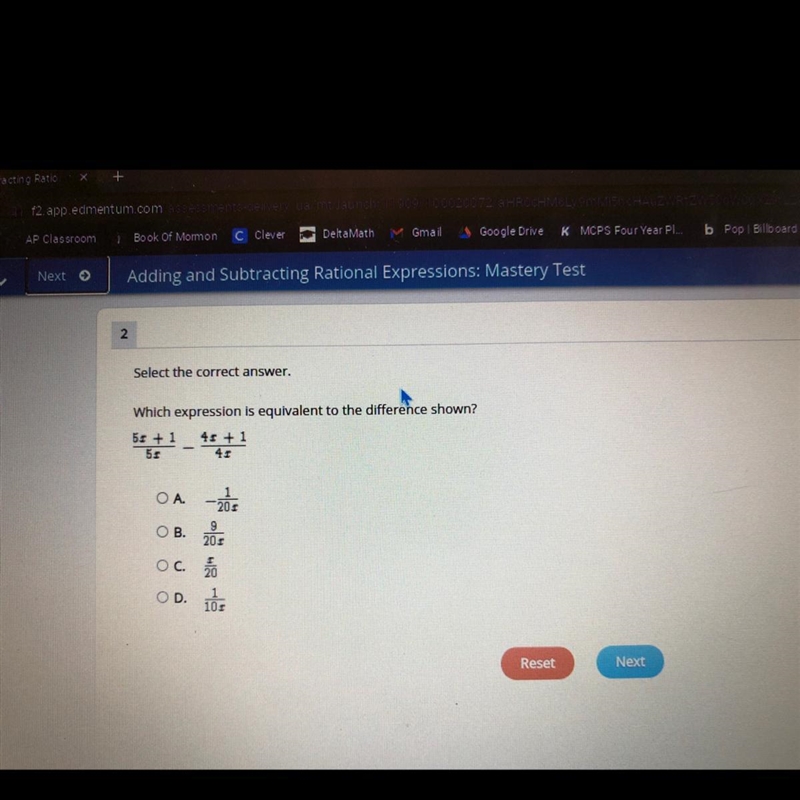 Which expression is equivalent to the difference shown?-example-1