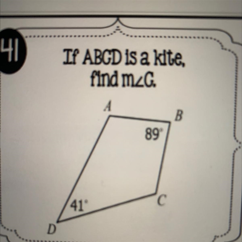 If ABCD is a kite. find m-example-1