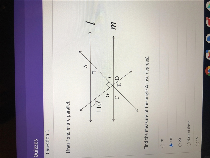 Help find the measure of of the angle A, Angle b Angle c Angle d Angle e Angle f Angle-example-1