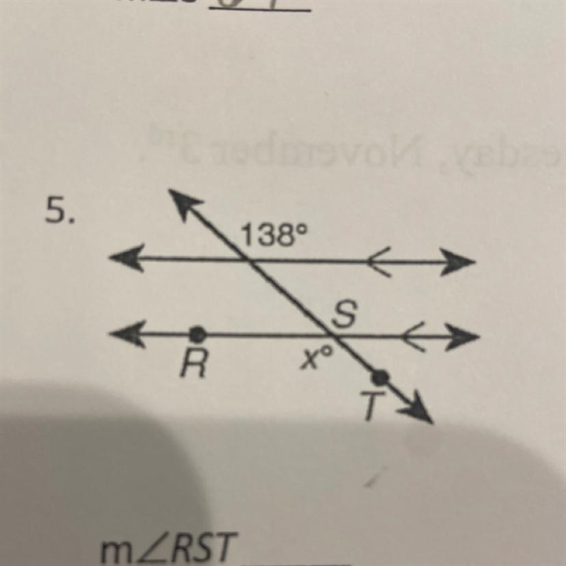 Find the angle RST.-example-1