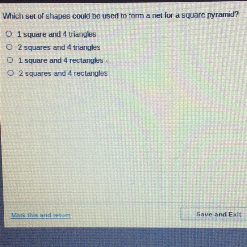 Which set of shapes could be used to form a net for a square tvyranni? 01 square and-example-1