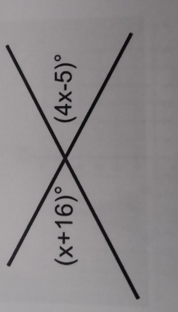 Solve for x. what is the measure of each indicated angle? show your work ​-example-1