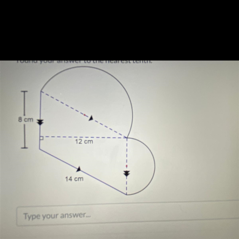 Find the area of the figure below. Round answer to nearest tenth.-example-1