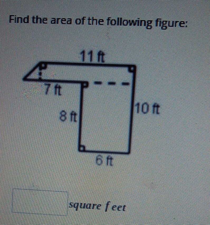 Find the area of the following figure​-example-1